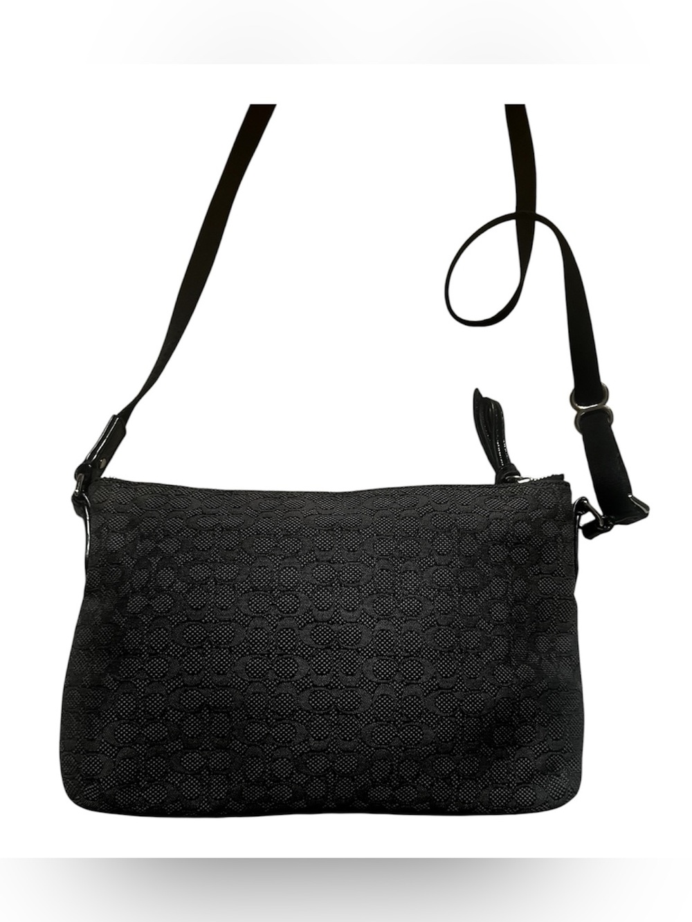 Coach Black Signature Jacquard Crossbody Bag - Picture 3 of 9